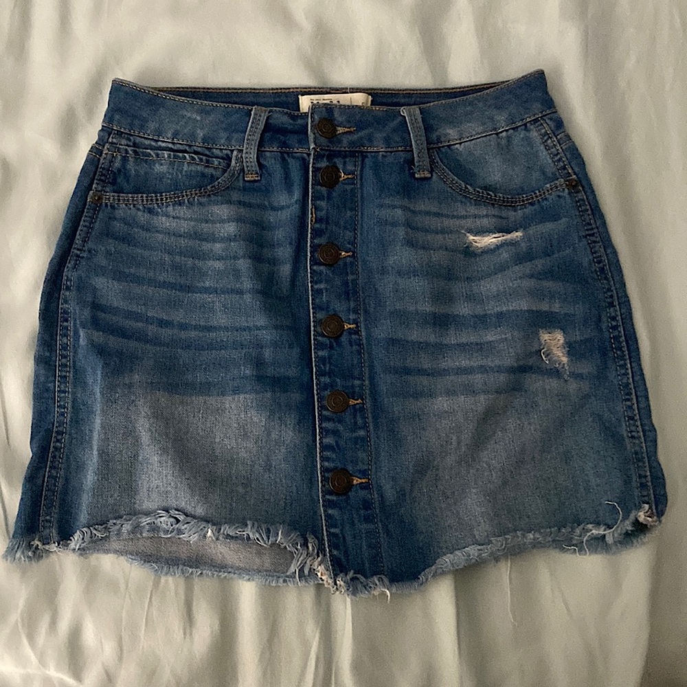 Button Down Jean Skirt
